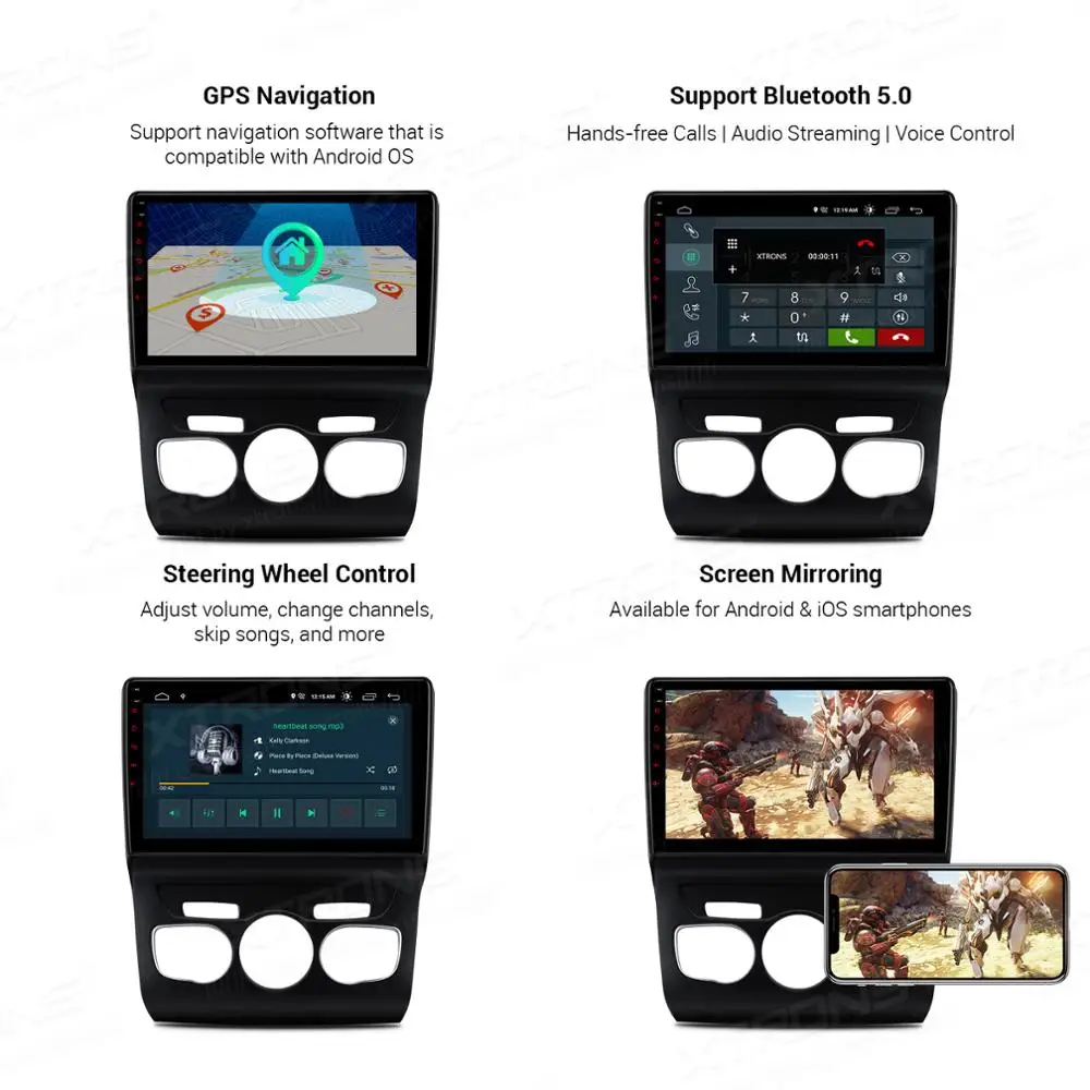 10 1 ''IPS мультимедийный Android Q DSP GPS-навигатор стерео радиоплеер для Citroen C4 2010 2011