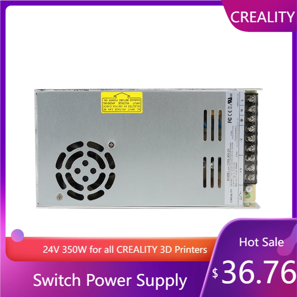 Creality Official 3D Printer Part 24V 350W Switch Power Supply 215*115*30mm Efficient Protection for all CREALITY 3D Printers