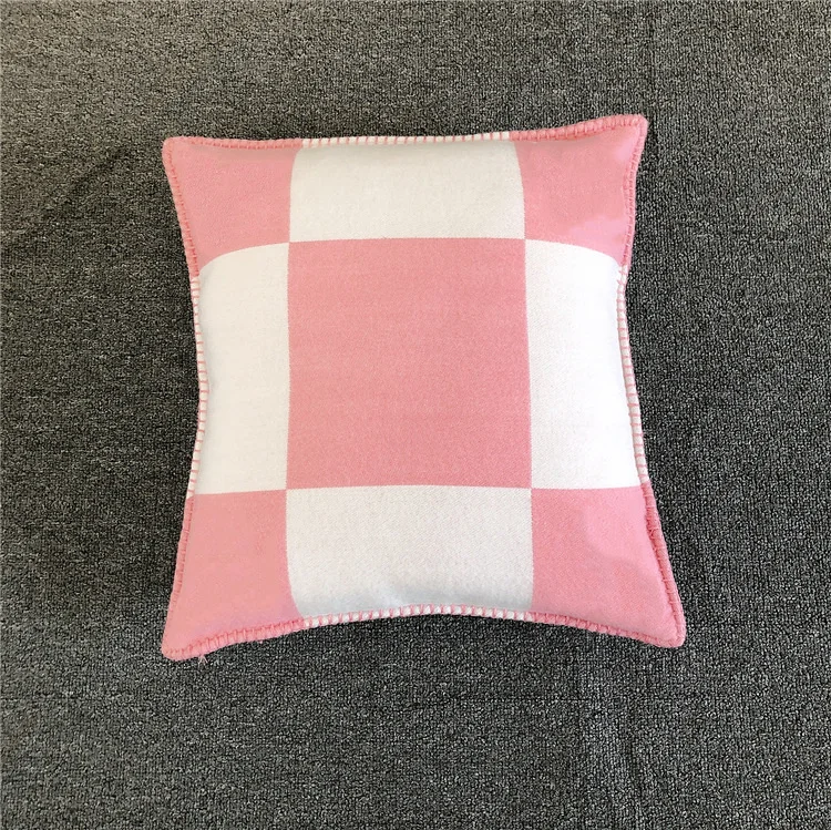 Funda de coj&iacute;n grande de lujo con letras en H, funda de almohada de dise&ntilde;o de Cachemira con n&uacute;cleo, de lana tejida para sof&aacute; y habitaci&oacute;n-3