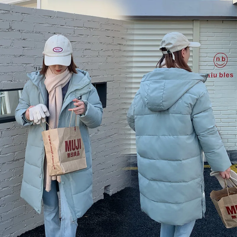 Clothing for Women  Ladies Coats and Jackets Long Thicken Korean Version Bread Service Hooded Removable Cotton