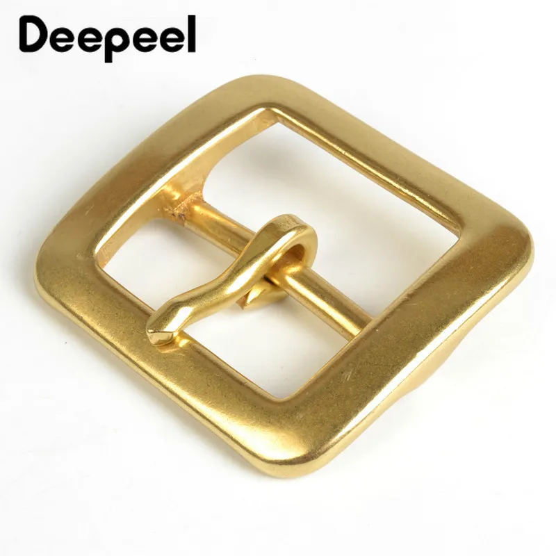 

Deepeel 1Pc 40mm Men Belts Buckles Snap Solid Brass Metal Pin Buckle for Belt 37-38mm Waistband Head DIY Jeans Accessories YK133