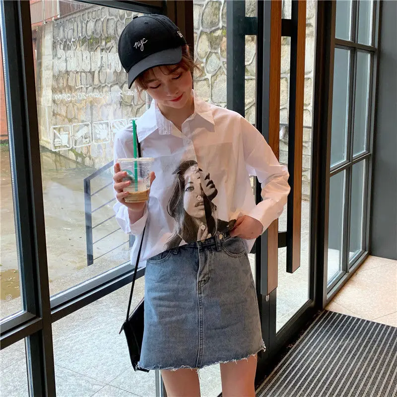 

High Waist Denim Skirt Female Summer 2021 New Skirt Student Skirt All-match Thinner Hip A-line Skirt