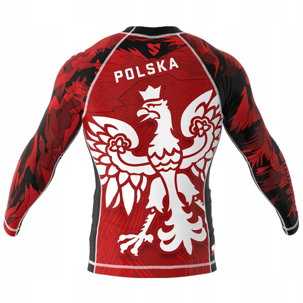 Совершенно новая BJJ MMA тренировочная компрессионная футболка Rashguard мужская 3D