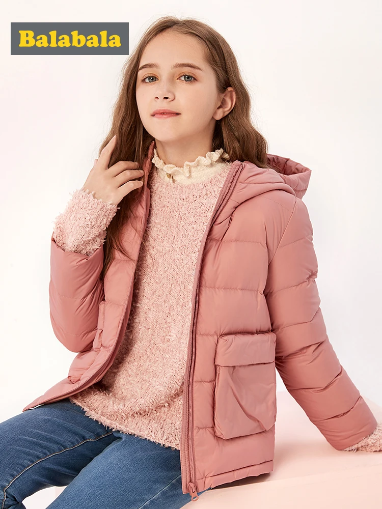 Детский пуховик Длинный стильный светильник Новинка Осень зима 2019 Пальто для