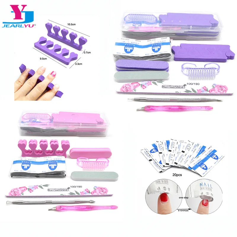 Инструменты для ногтей стартовый набор снятия лака удаление замачиванием щетка