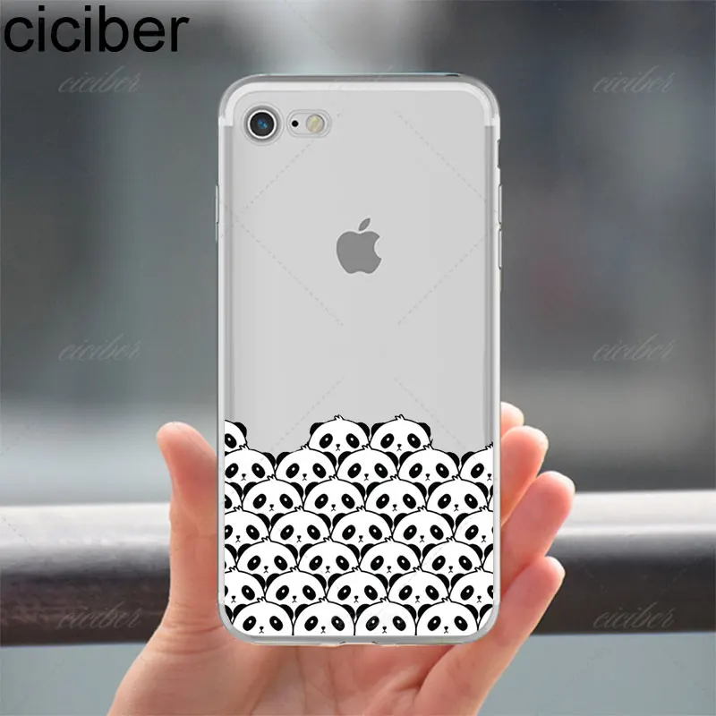 Ciciber/Мягкие силиконовые чехлы для IPhone 6 6S 7 8 Plus 5S SE X Flamingo Panda Fundas Cat|designer phone case|phone