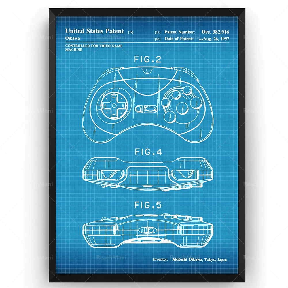 Плакат контроллер SEGA Saturn 1997 ReachMani