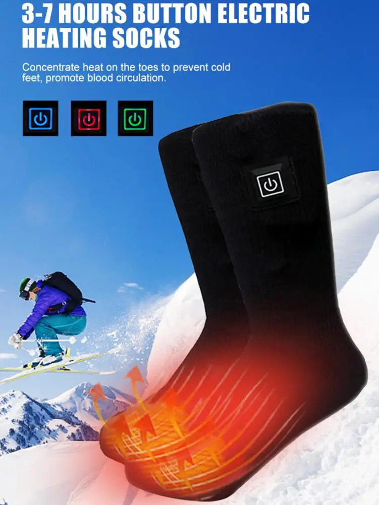 

Зимние носки с подогревом 2200 мАч, термоноски, мужские, женские, мужские термоноски с подогревом для ног, электрические носки, теплые носки дл...