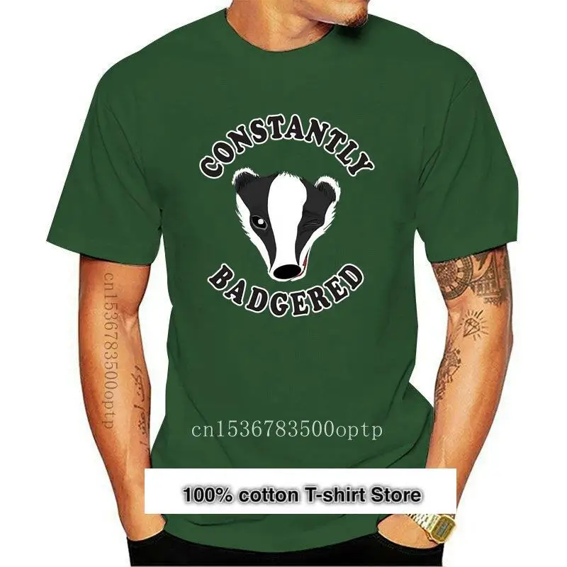 

Camiseta de diseño BADGERED para hombre, camiseta divertida de La Paz, camiseta de tejón silencioso, camiseta de moda nueva