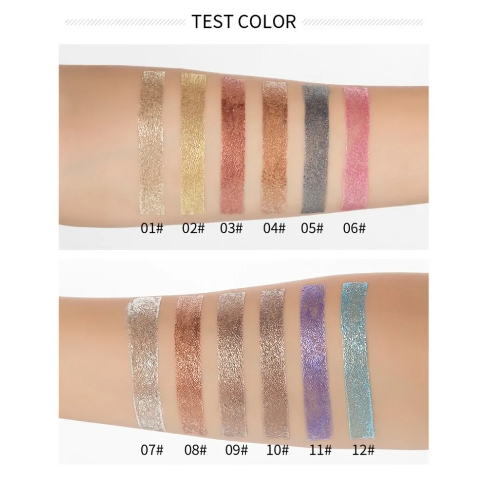 Водонепроницаемый Алмазный Блеск Тени для век портативный размер женский макияж