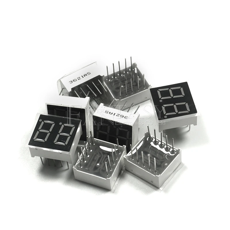 5 шт. цифровой трубный сегмент общий катод Красный 2 бит цифровая трубка 0 36 дюйма.