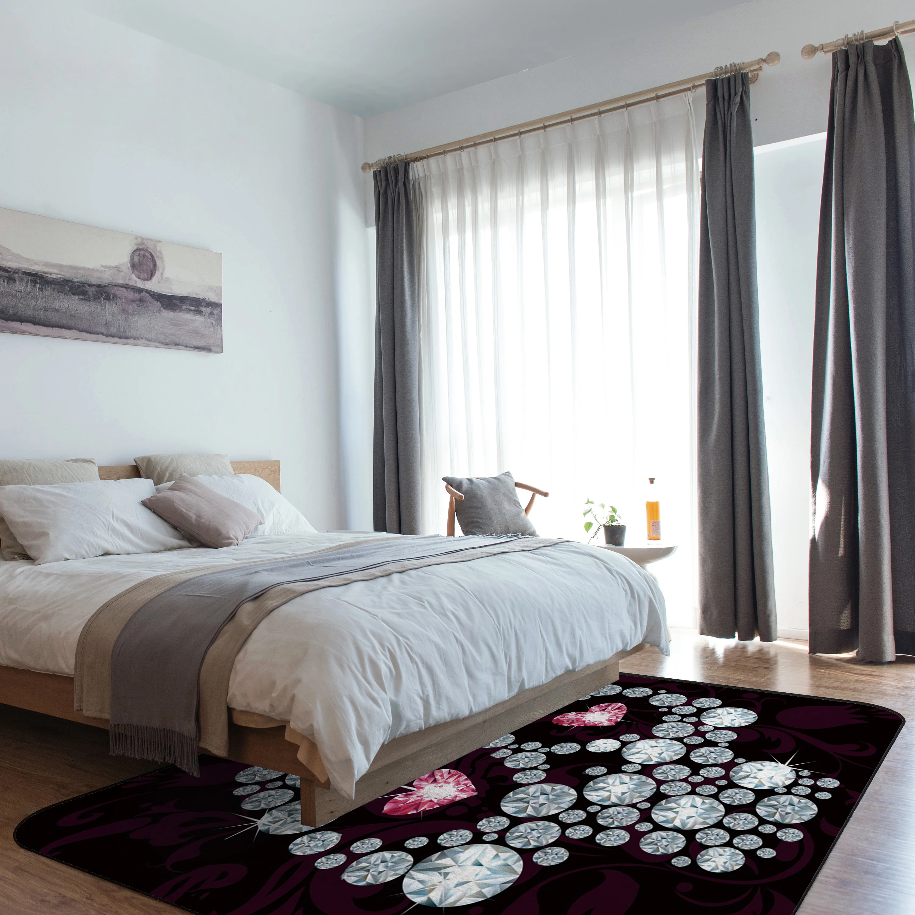 CHARMHOME мягкий ковер Противоскользящий коврик Алмазный с изображением черепа для