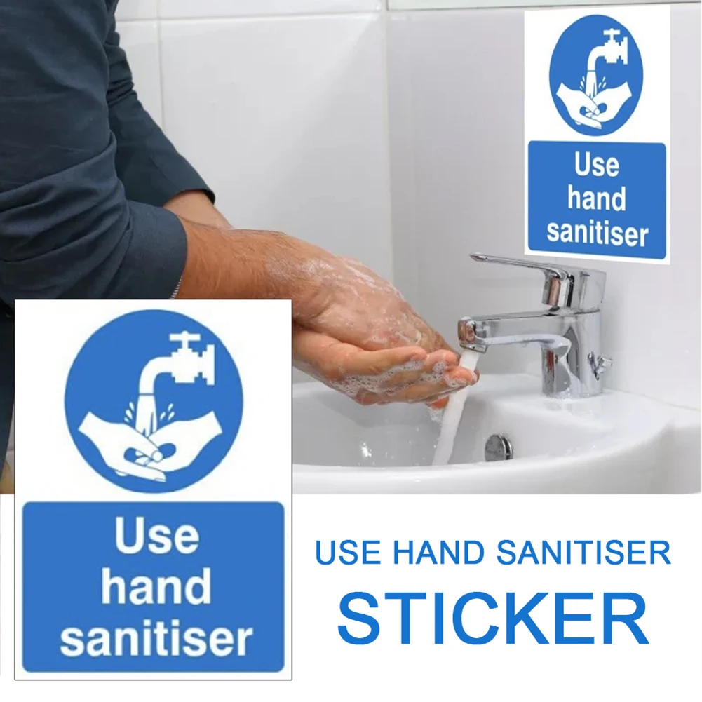 5 шт. самоклеящиеся этикетки для дезинфицирующих средств рук|Наклейки на стену| |