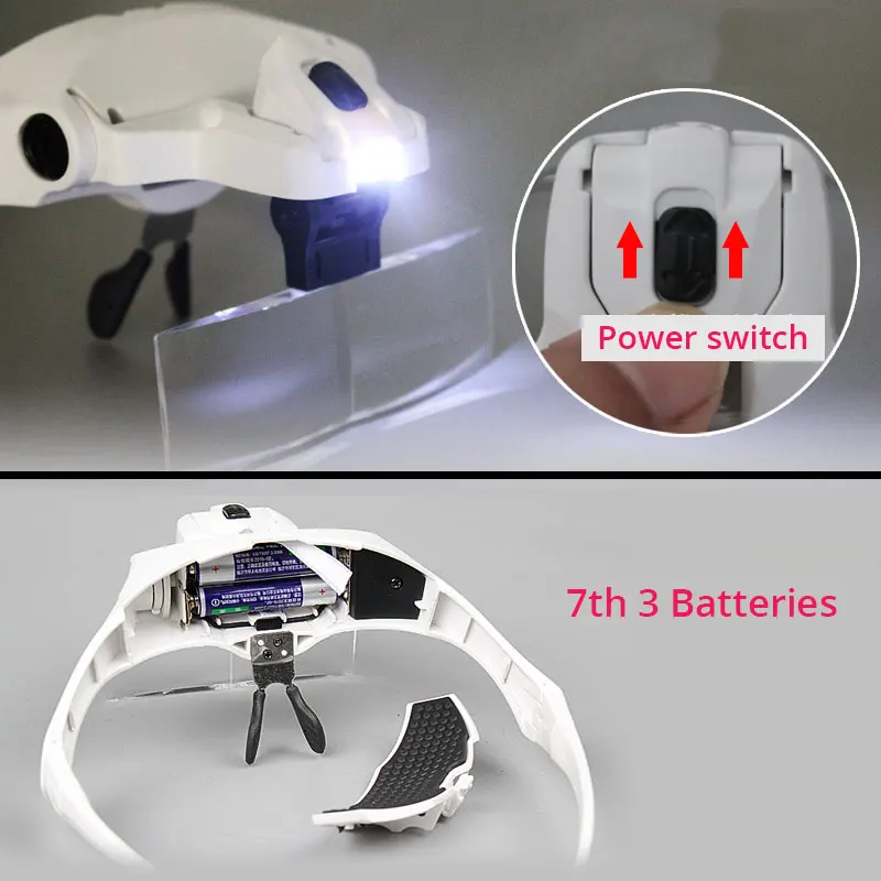 Увеличительные очки с светодиодный емой подсветкой для ремонта