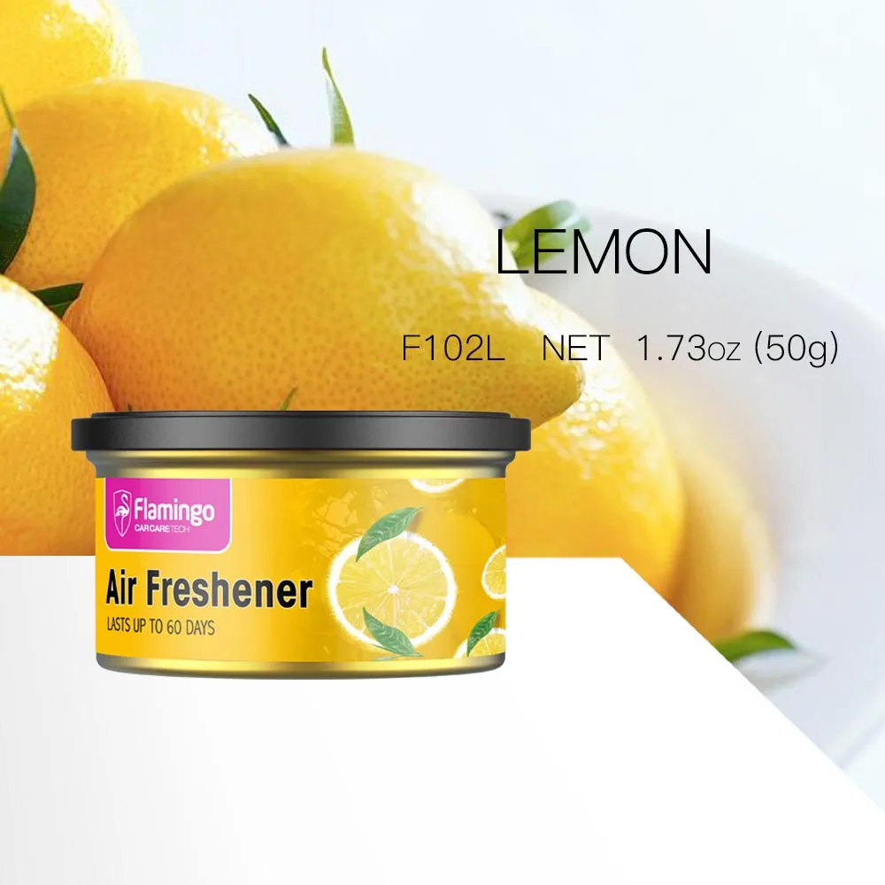 Lemon 1,73 унций автомобильный освежитель воздуха для автомобиля, твердый ароматизатор, коробка, дезодорант, ванильный аромат, аксессуары для интерьера - Название цвета: Lemon