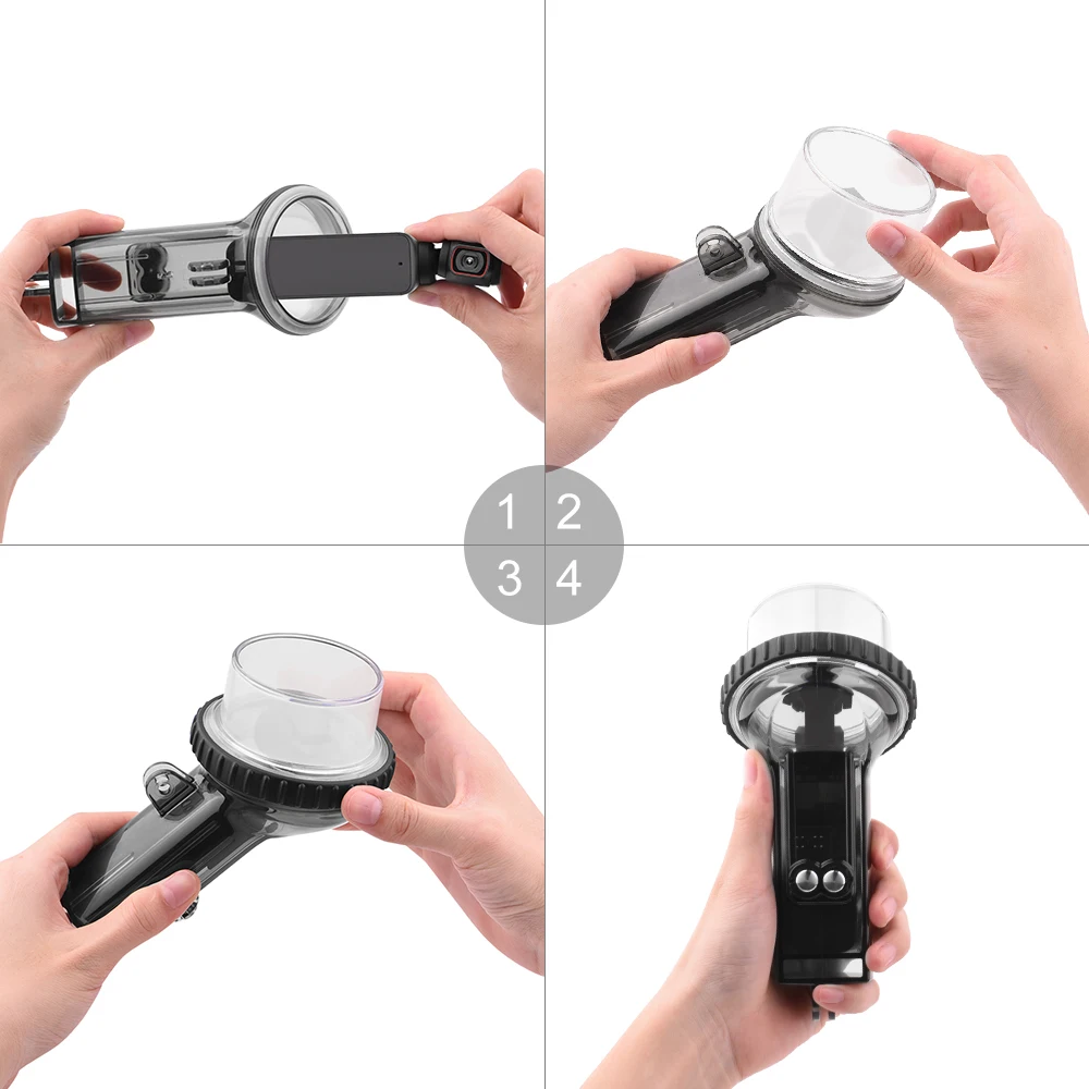 Waterproof Case for DJI Pocket 2 Housing Protective Shell Surfing Diving High light transmission Gimbal Camera Accessories | Электроника