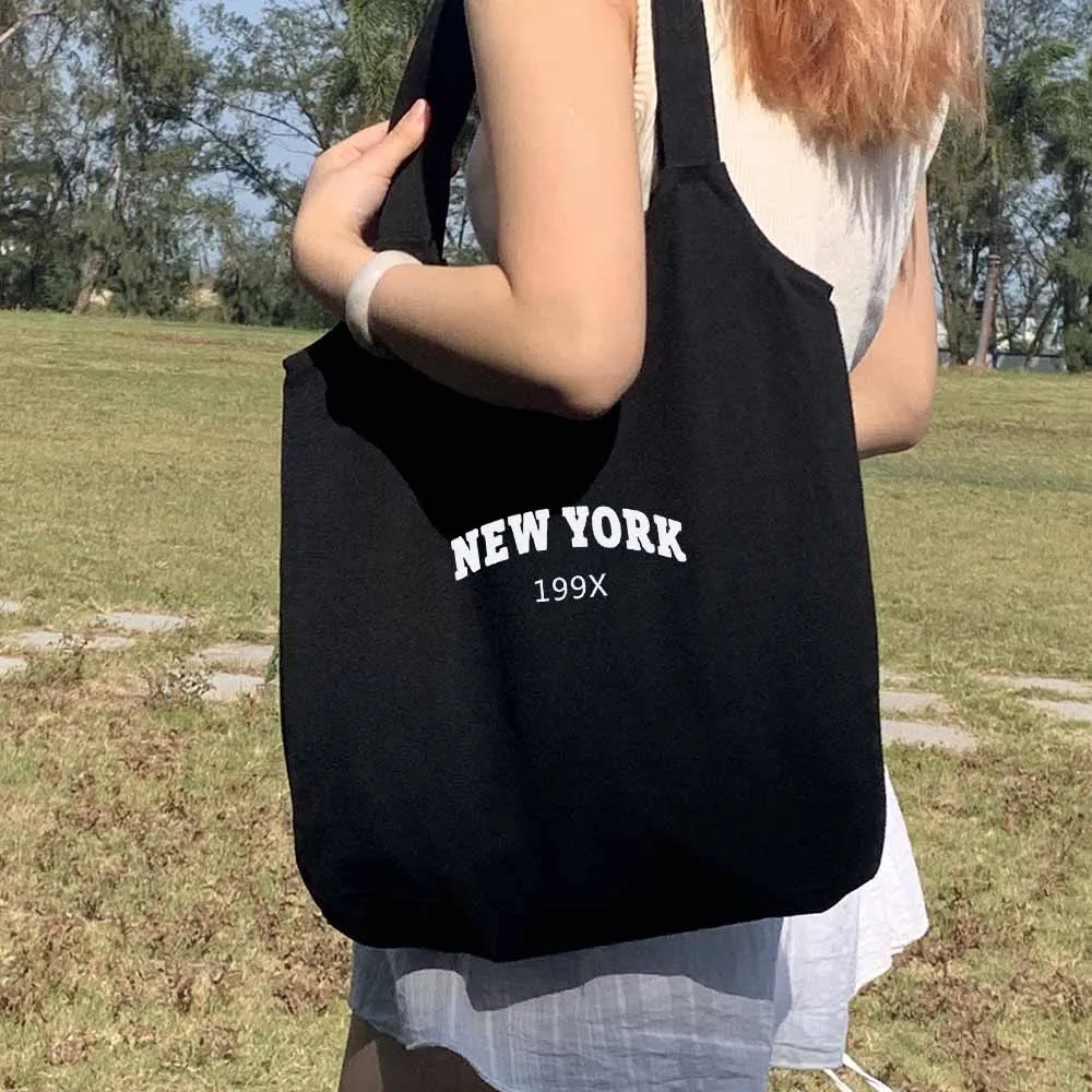 

Холщовая Сумка-тоут в винтажном стиле с надписью «Нью-Йорк»