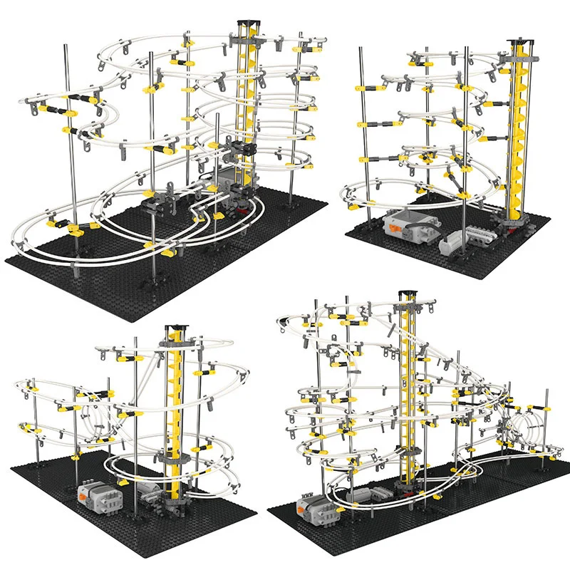 Лифт мрамор пробежки блоки игрушки DIY трек Набор для Детские кирпичи s контур
