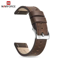 genuine leather strap naviforce watch band 20mm black brown waterproof watchbands with buckle replacement belt watch accessories