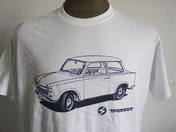 Trabant 601 Ddr Car Fashionable 2020 Summer Casual T-Shirt Hipster Fractal Pattern Tees Letter Printed T Shirt