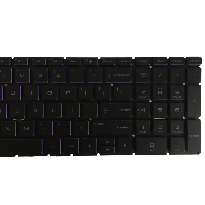 Новая американская Клавиатура для ноутбука HP Pavilion 15-CX черная с подсветкой без