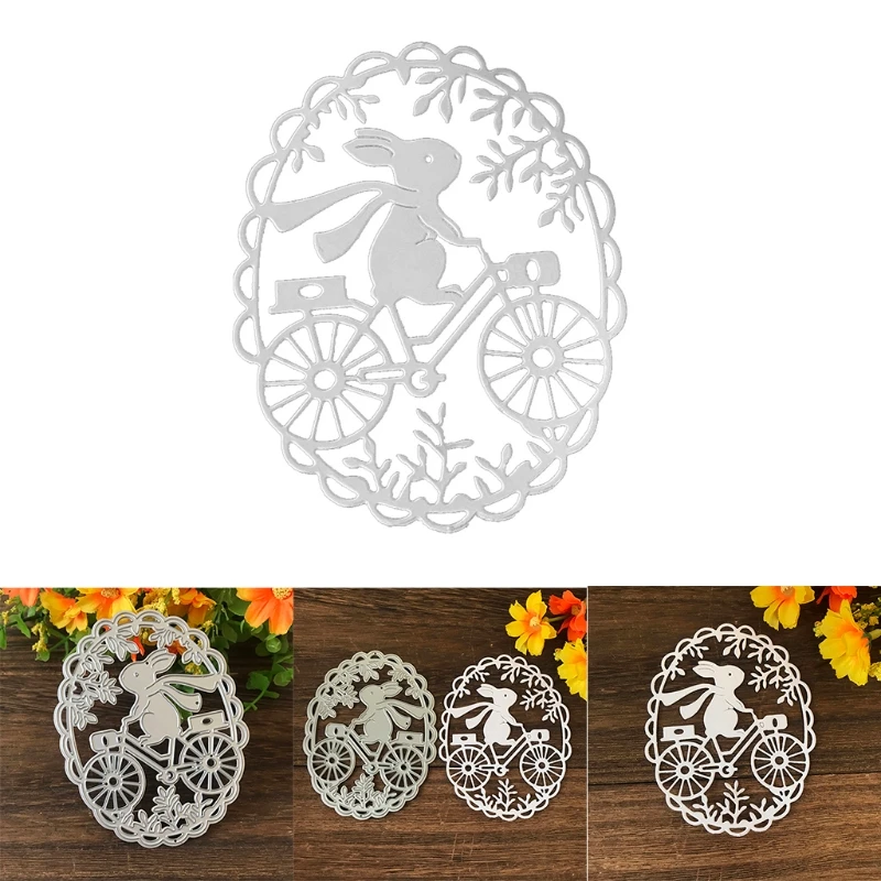 

2021 New Easter Bunny Wreath Metal Cutting Dies Stencil Scrapbooking DIY Album Stamp Paper Card Embossing Decoration Craft