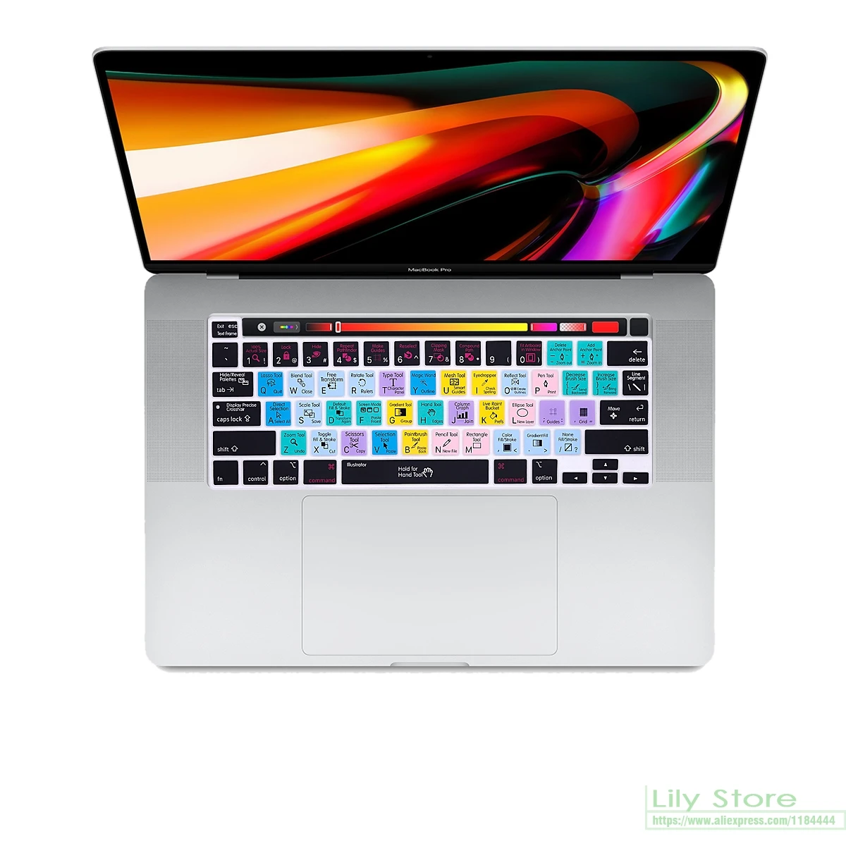 Чехол для клавиатуры с клавишами быстрого доступа AI illustrator MacBook Pro M1 13 2020 A2289 A2251 A2338