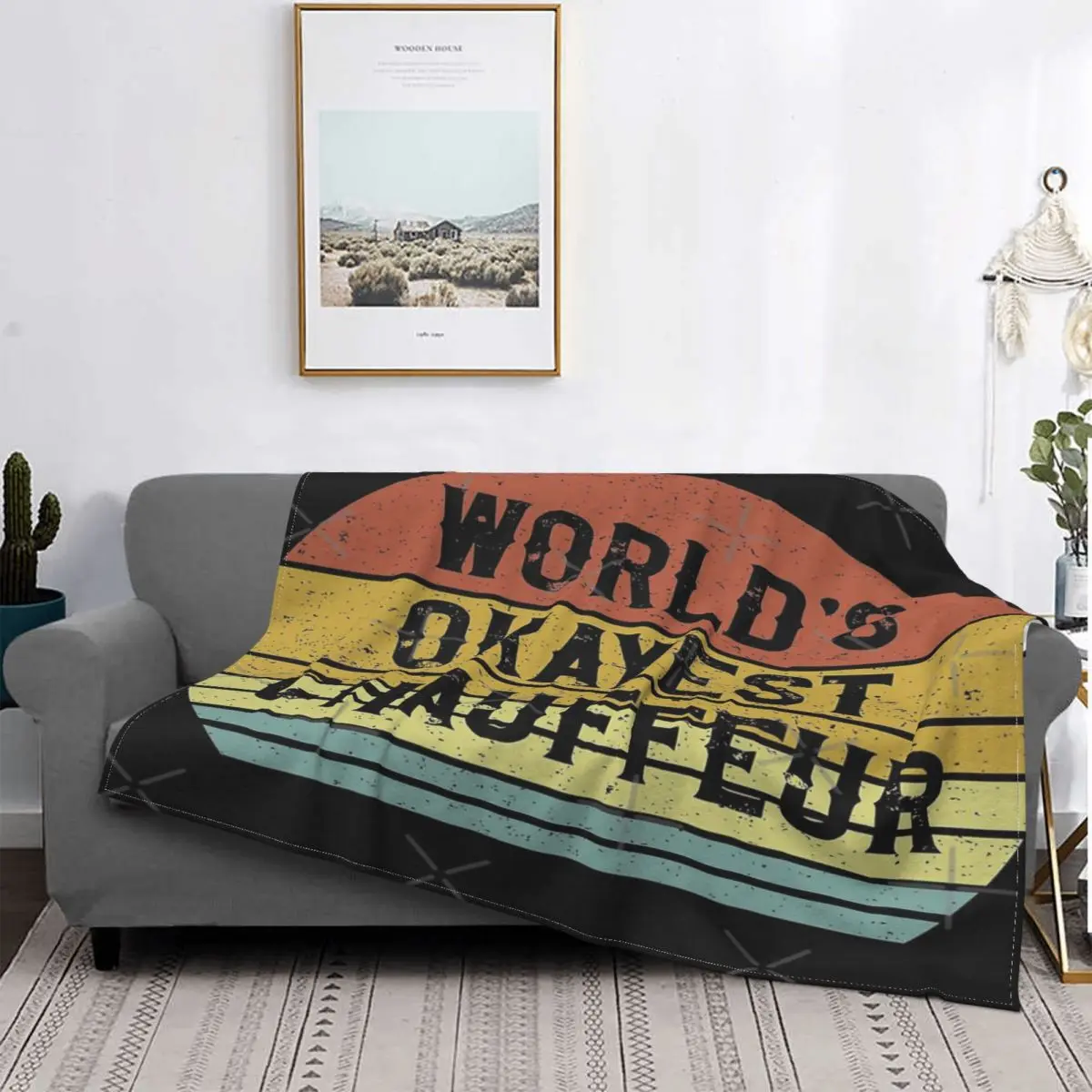 

World's Okayest-Manta de cuadros con capucha, para cama colcha, edredones, 135