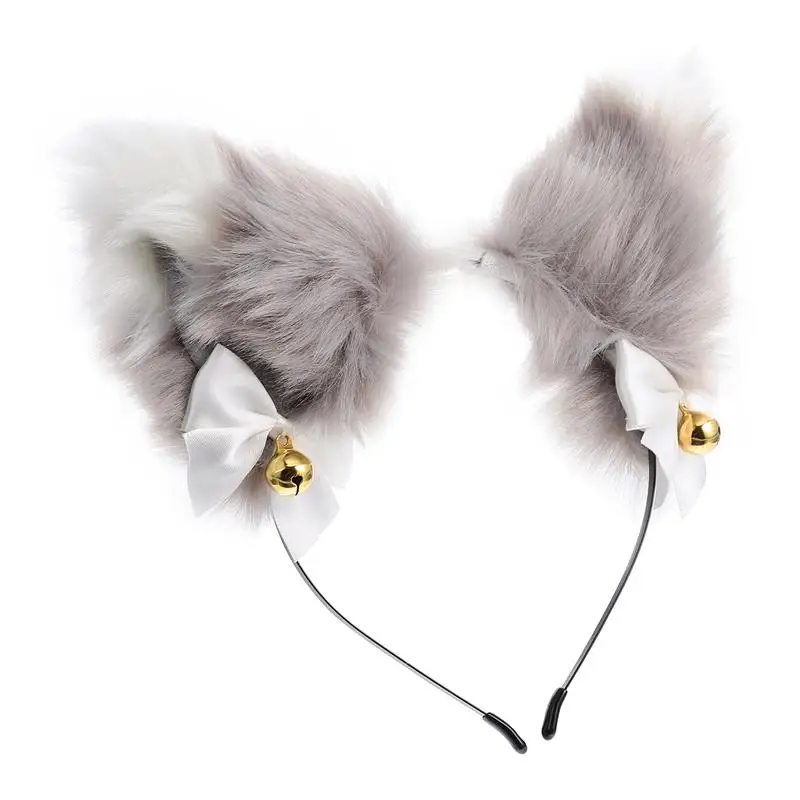 

1pc Plush Fox Ears Headband With Golden Bells Cosplay Ears Party Cosplay Props Headdress Party Supplies