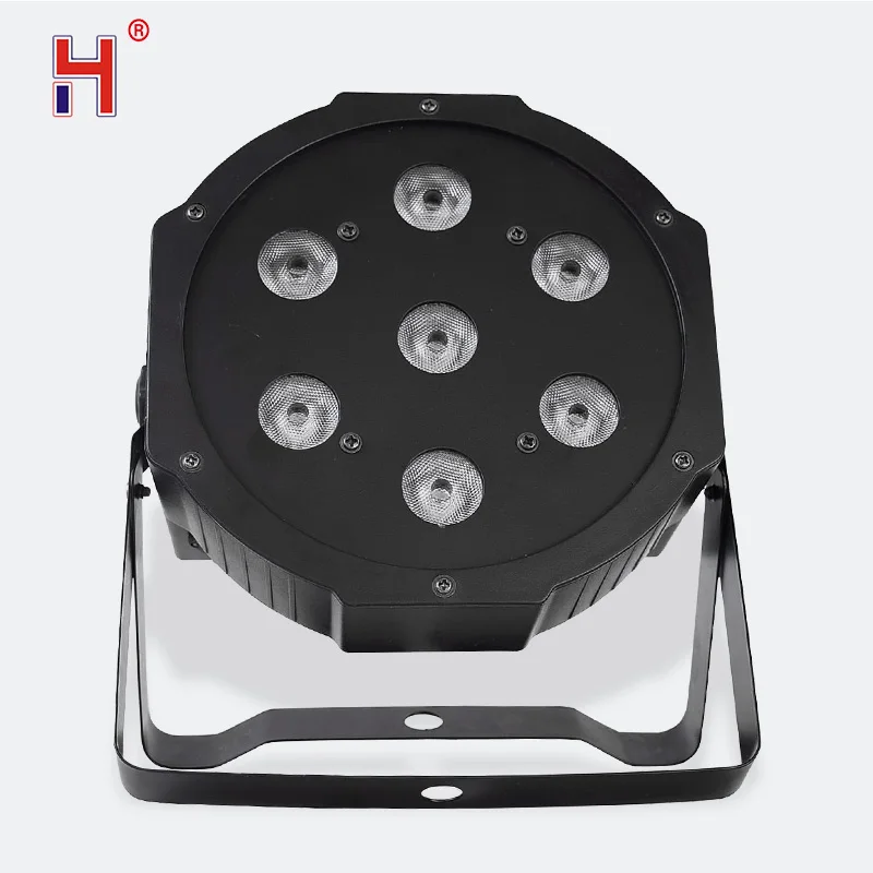 Hight Quality LED Flat Par Lights 7x12W RGBW Stage Wash Light DMX512 Controller DJ Equipment Disco Night Club Show