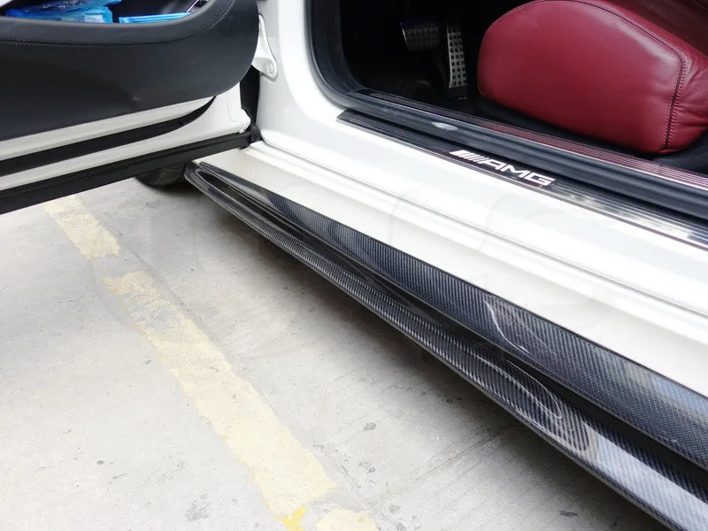 Стайлинг автомобиля комплект из углеродного волокна боковые юбки подходят для