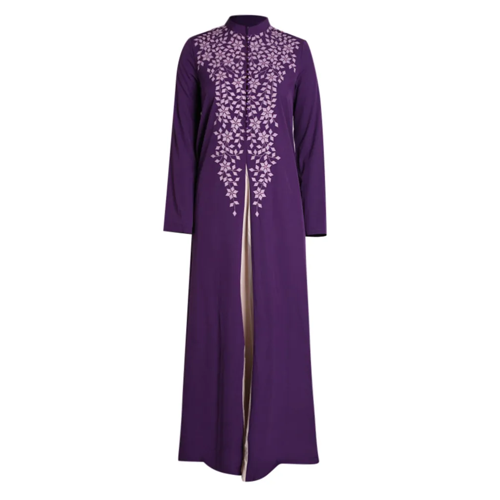 Платье 2019 весна осень Новое Женское мусульманское платье тонкий кафтан арабский