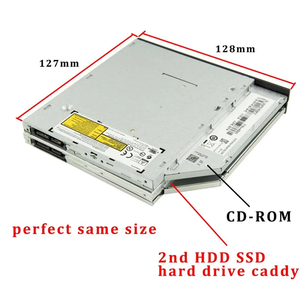 Жесткий диск 9 5 мм 2 й SSD HDD Caddy для MSI GE40 GE62 GT72 CX62 6QD GE72 6QF Apache Pro|Компьютерные кабели и