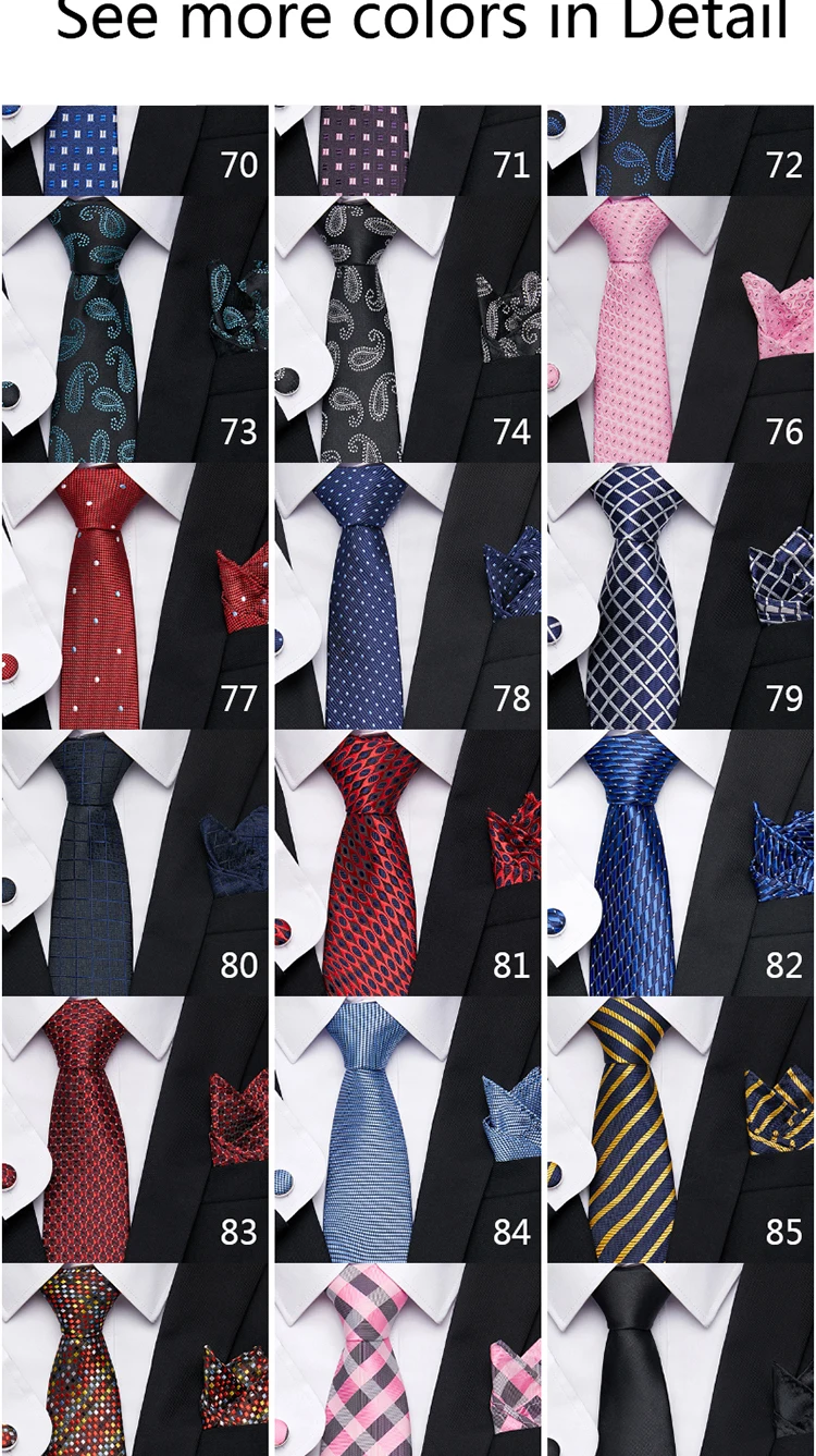 

Vangise Brand 2021 New Design Silk Holiday Gift Tie Pocket Squares Set Necktie Dark Grey Man Dropshipping St. Valentine's Day