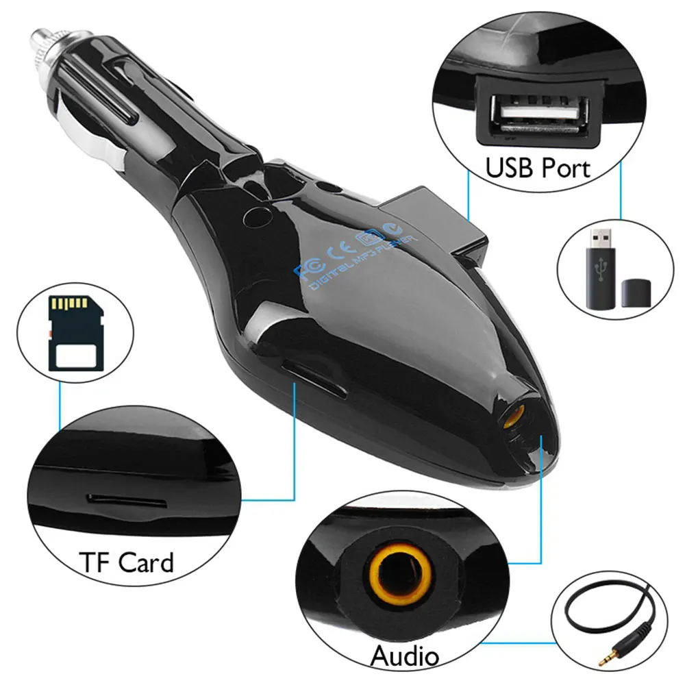 Автомобильный Bluetooth V4.0 MP3 музыкальный плеер карта радио DC 12 24 в матричный ЖК экран