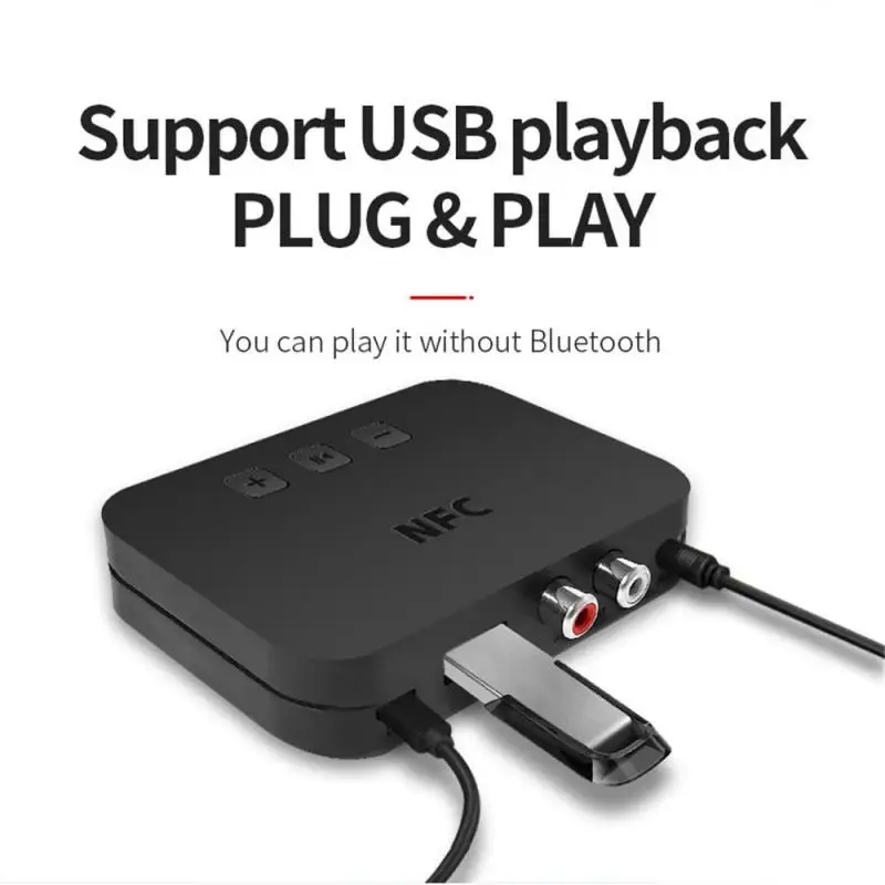 Bluetooth-совместимый аудиоресивер 5 0 RCA A2DP 3 мм AUX разъем Музыкальный беспроводной