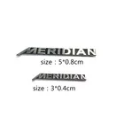 2X Колонка MERIDIAN, алюминиевая наклейка, Стайлинг автомобиля