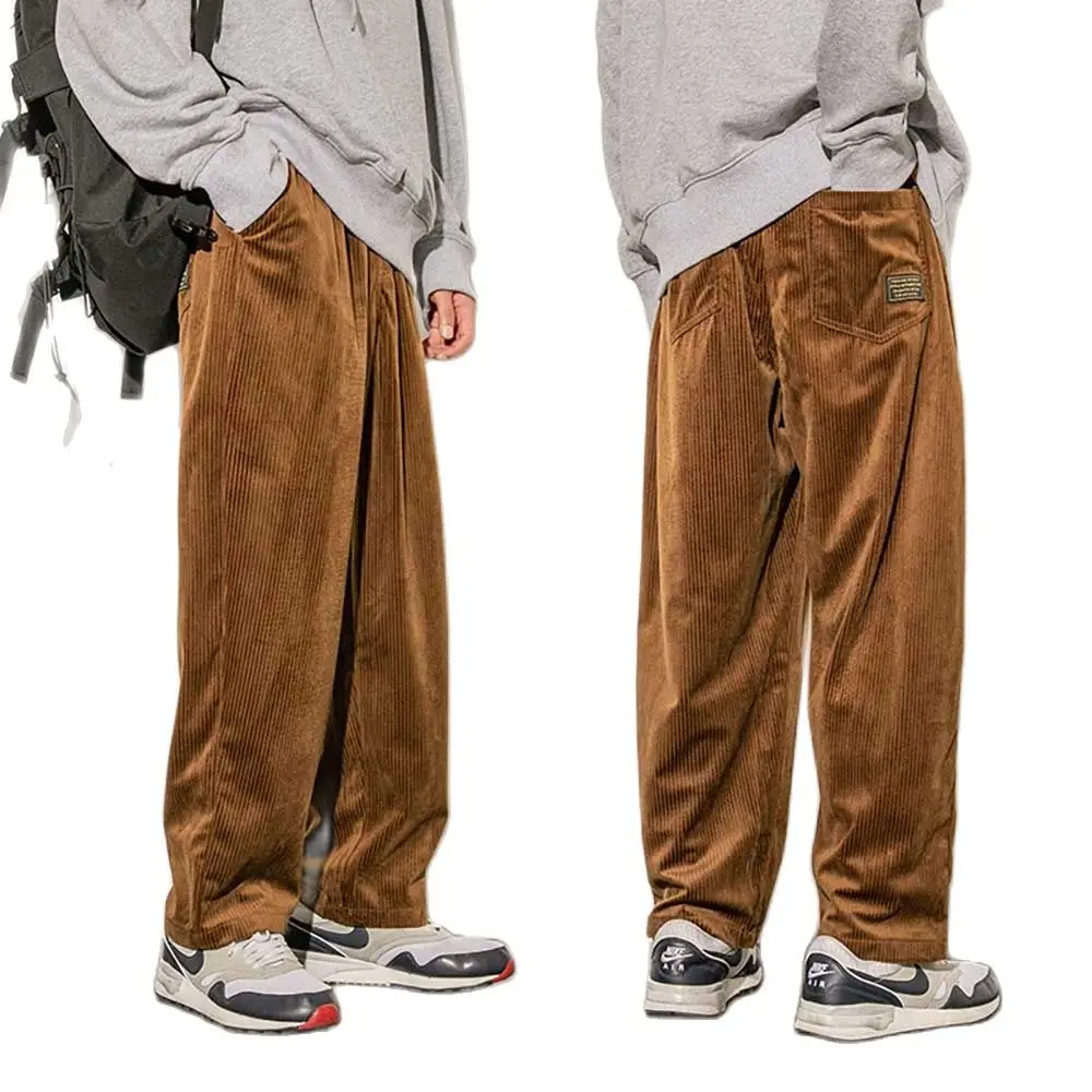 

New Fashion Corduroy Casual Pants Men Casual Loose Baggy Trousers Hiphop Harem Pants Streetwear Plus Size 5XL Male Clothing