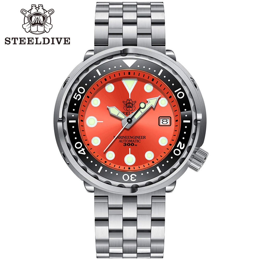 

STEELDIVE Official Men's Luxury NH35 300m Waterproof Super Luminous Blue Dial 316L Strainless Steel Dive Watch SD1975