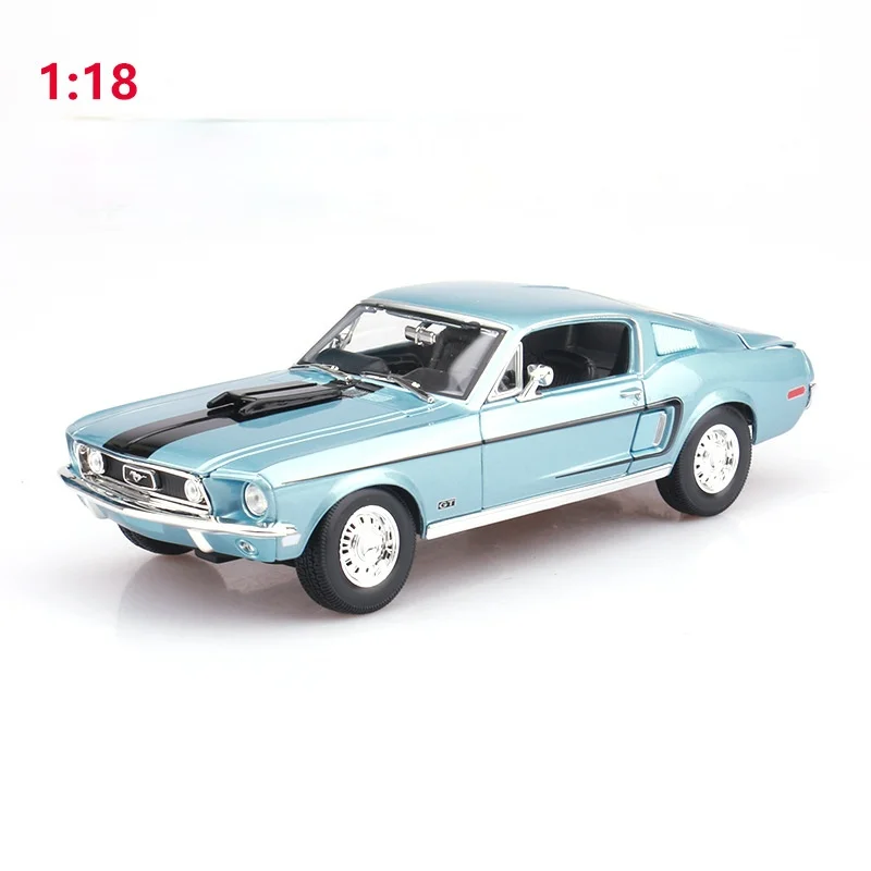 

1:18 1967 Ford Mustang GTA Fastback Sports Car Static Simulation Die Cast Vehicles Collectible Model Car Toys