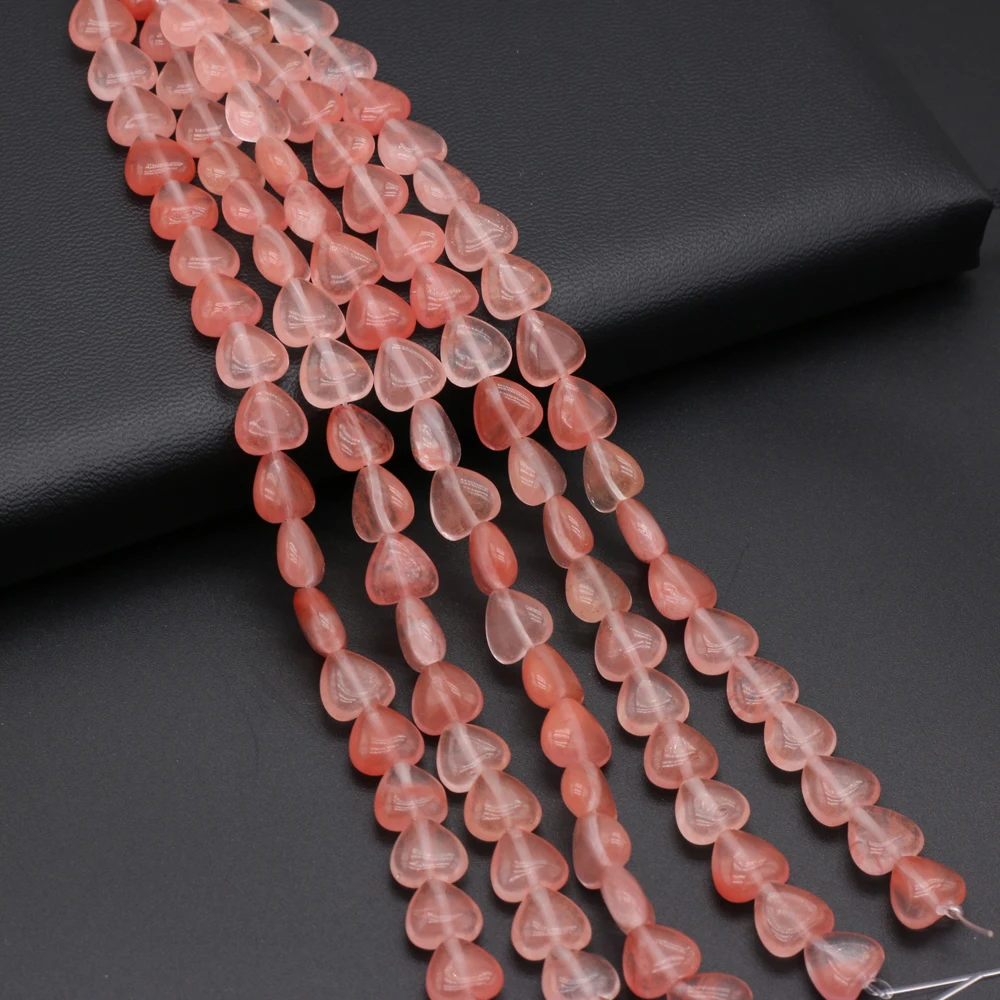 

Natural Stone Heart-shaped Semi-precious Stones, Watermelon Red Onyx Beaded 20pcs/piece DIY Jewelry Accessories 10x10x5mm