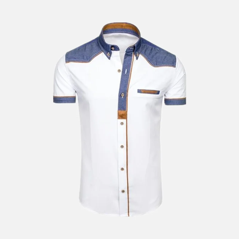 ZOGAA Men's Self-cultivation Exquisite Plaid Design Shirt