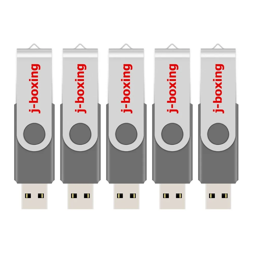 J-боксерские USB флеш-накопители 1 Гб 2 Гб Флешка 4 ГБ 8 ГБ металлическая Флешка с поворотным шарниром 16 ГБ 32 ГБ USB 2,0 карта памяти для ПК 5 шт./лот серый