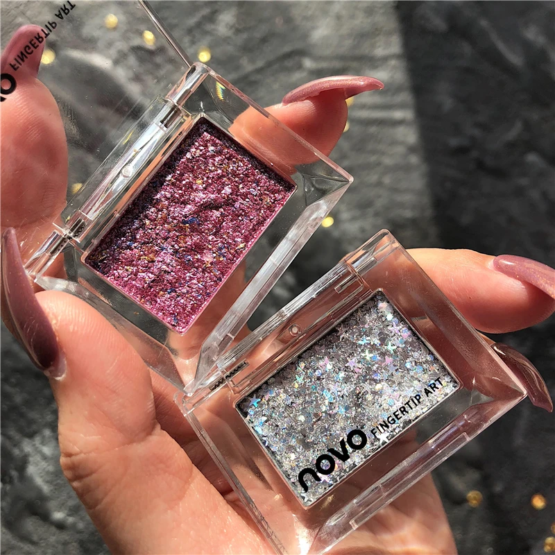 Палитра теней для век с бриллиантами водостойкая блестящая матовая палитра