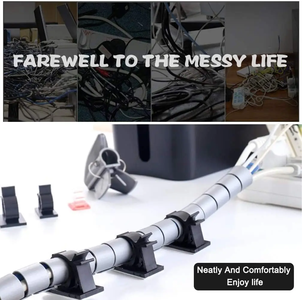 10 шт. самоклеящиеся зажимы-органайзеры для кабелей | Электроника