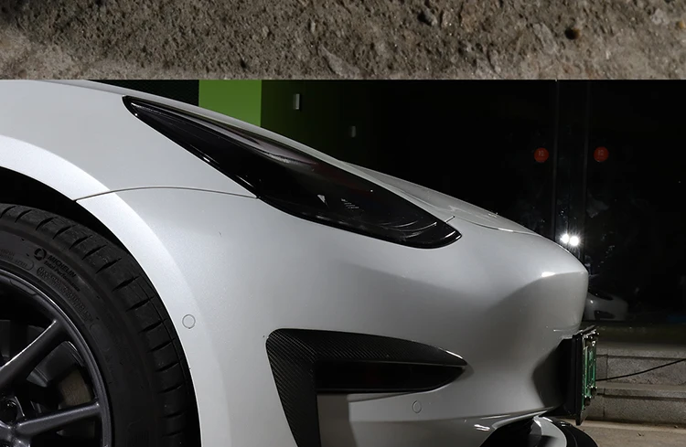 LUCKEASY защита переднего шасси автомобиля для Tesla модель 3- украшение шасси автомобиля 3 шт. набор белый/черный
