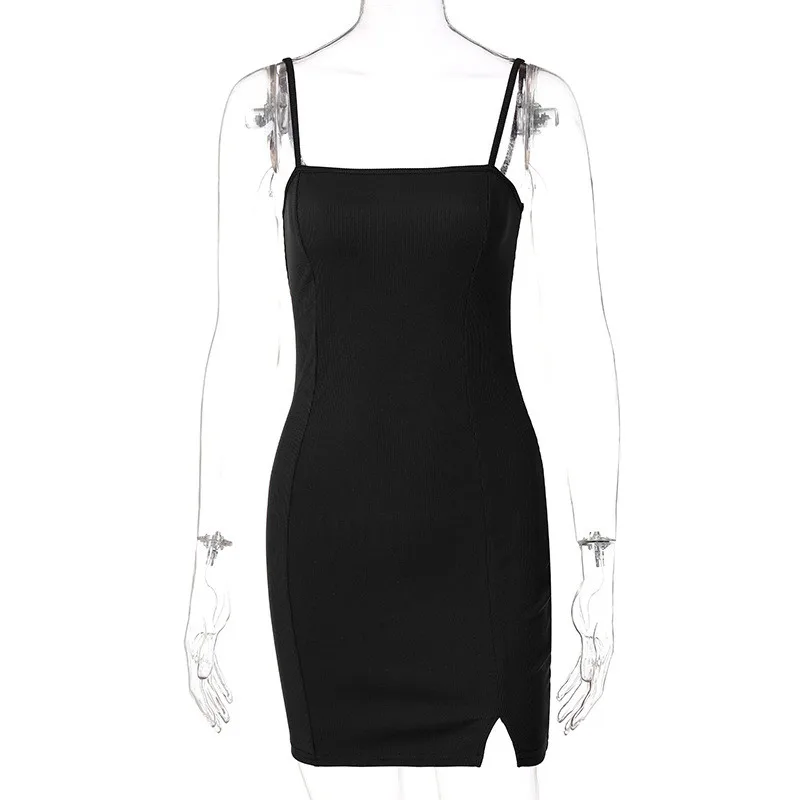 

CNYISHE Sexy Strapless Elegant Party Sling Dress Women Dresses Fashion Sleeveless Backless Short Spaghetti Strap Dress Vestidos