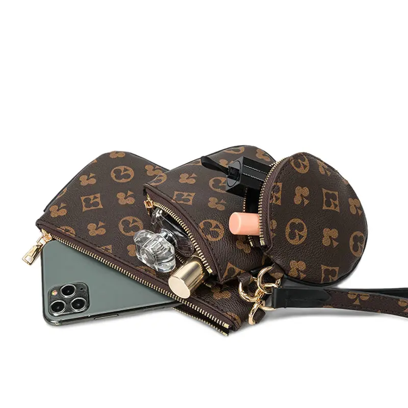 

Fashion Luxury Brand Designer Women's Handbags 3-IN-1 Clutch Bag 2021 New Evening Bag Cell Phone Bag Long Wallet Card Holder