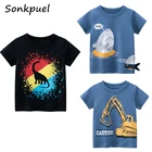 Хлопковая футболка с коротким рукавом для маленьких девочек, лето От 2 до 8 лет