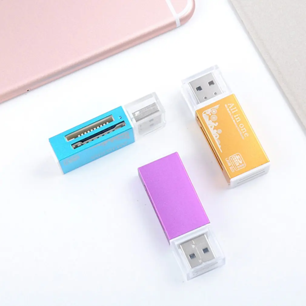 4 в 1 Micro USB 2 0 считыватель карт памяти usb адаптер для SD карты TF M2 MMC MS PRO DUO кардридер| |